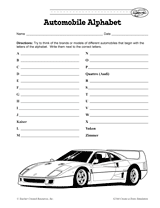 Automobile Alphabet