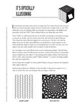 It's Optically Illusioning