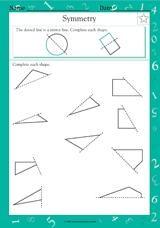 Symmetry: Complete the Drawing III